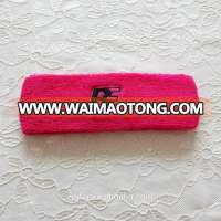 cotton terry sport embroidery headband