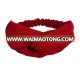 Big red cross section elastic hair band denim fabric headband