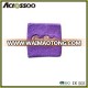 Custom logo ladies cotton cloth wristband, embroidery clover cotton terry sweatband